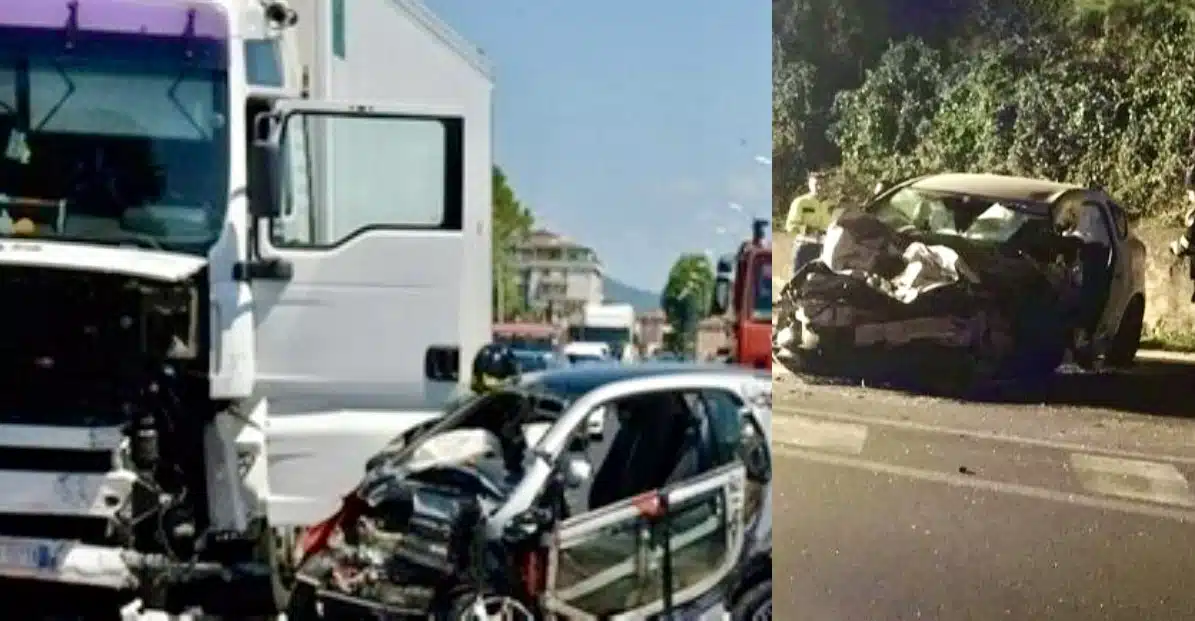 Grave incidente sulla statale Adriatica, scontro tra un bus e due auto, perde la vita 13enne, in fin di vita i genitori