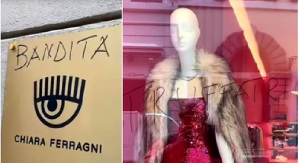 Chiara Ferragni: negozio vandalizzato a Roma con scritte offensive, il video che gira sui social è diventato virale