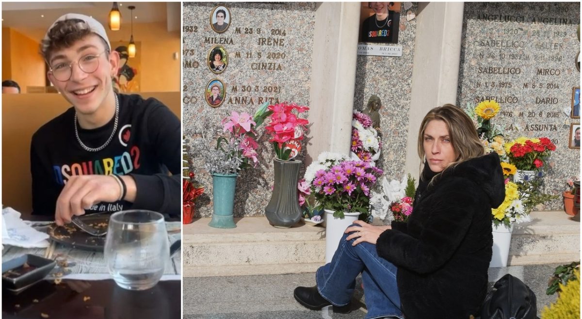 Thomas Bricca il ragazzo ucciso un anno fa per uno scambio di persona, la mamma non riesce a darsi pace: “L’albero di Natale l’ho fatto al cimitero”