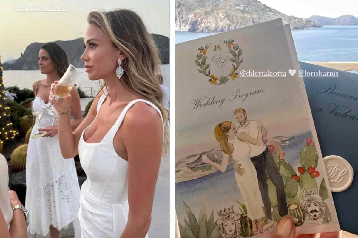 Il matrimonio di Diletta Leotta e Loris Karius ha attirato l'attenzione dei media, con tre giorni di celebrazioni ospitati al Therasia Resort sull'isola di Vulcano.