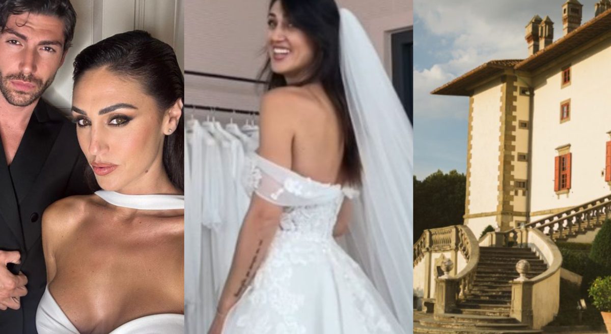 Ignazio Moser e Cecilia Rodriguez si sono sposati: i tre abiti della sposa, dalla schiena nuda al maxi spacco