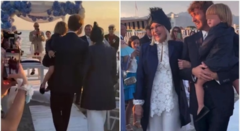 Eleonora Giorgi accompagna il figlio Paolo Ciavarro all'altare nelle emozionanti nozze con Clizia Incorvaia a Forte dei Marmi, tra commozione e amore.