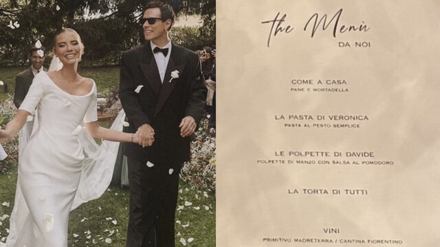 Il matrimonio di Veronica Ferraro, influencer e migliore amica di Chiara Ferragni, è diventato virale, non solo per gli ospiti illustri ma anche per il menù scelto dalla coppia.