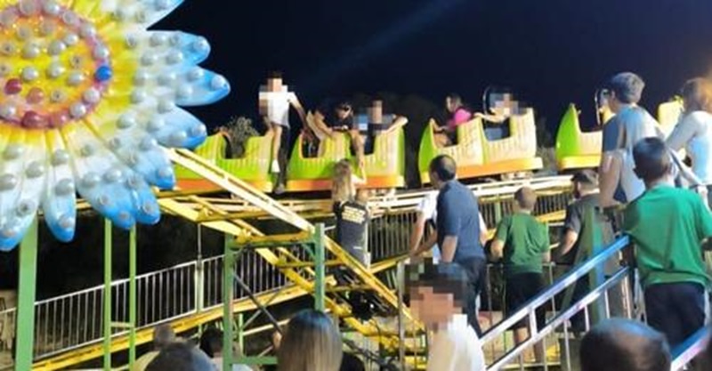 Bitetto, attimi da paura al Luna Park, deraglia il “bruco” il trenino dei bimbi