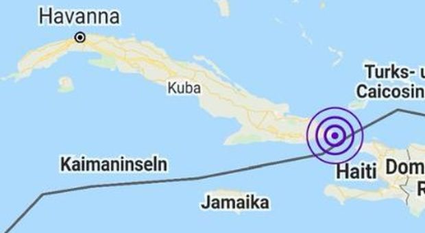 Due forti scosse hanno colpito il Sud di Cuba: la più potente, registrata alle 17.49 ora italiana, ha raggiunto magnitudo 6.8.