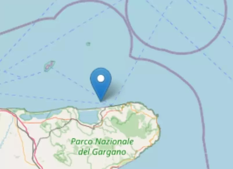 Un sisma di magnitudo 2.6 è stato registrato alle 18:17 di ieri in mare aperto, vicino a Ischitella e Rodi Garganico. Situazione sotto controllo.